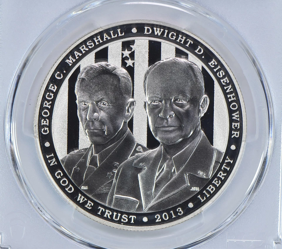 2013-P 5 Star Generals Commemorative Dollar PR70 DCAM PCGS Blue Label *4846 - Image 3 of 4