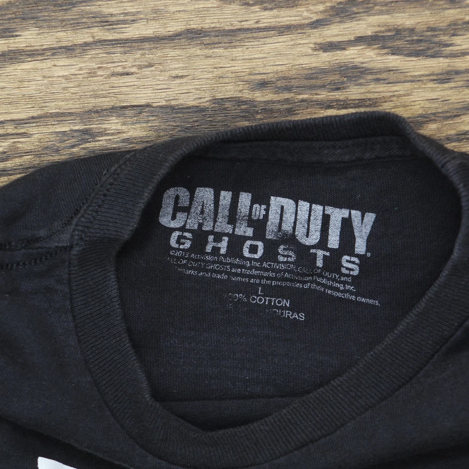 Camiseta Call of Duty Boys Youth Ghosts Gráfica Camiseta Negra L Foto 3 de 4