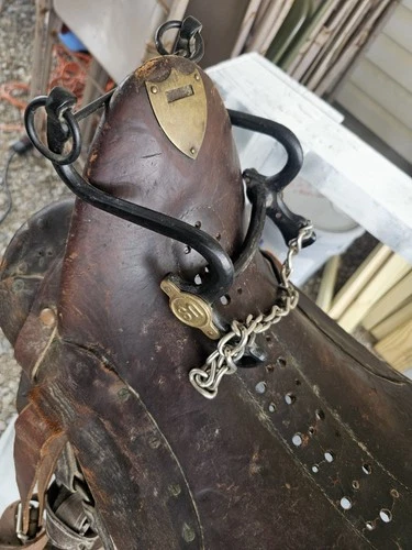 New ListingCivil War 1859 McClellan Saddle w skirts, Vintage Recovered Seat & US Horse Bit