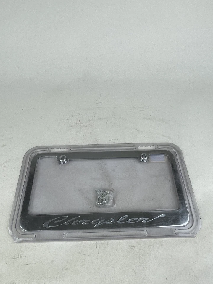 2 Новые Металлические Рамки для Лицензии с Винтовой Крышкой Гравировка Искрящийся Скрипт Буква Chrysler - Изображение 3 из 4