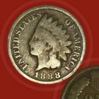 1888 Indian Head Cent VF VERY FINE Brown 37.5 Million FuLL LIBERTY 19th Century!