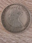 Queen Victoria Silver Gothic Florin Coin.