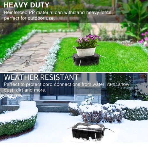 Waterproof Extension Cord Cover Outdoor Electrical Box Large Size IP54 Rated - Picture 9 of 21