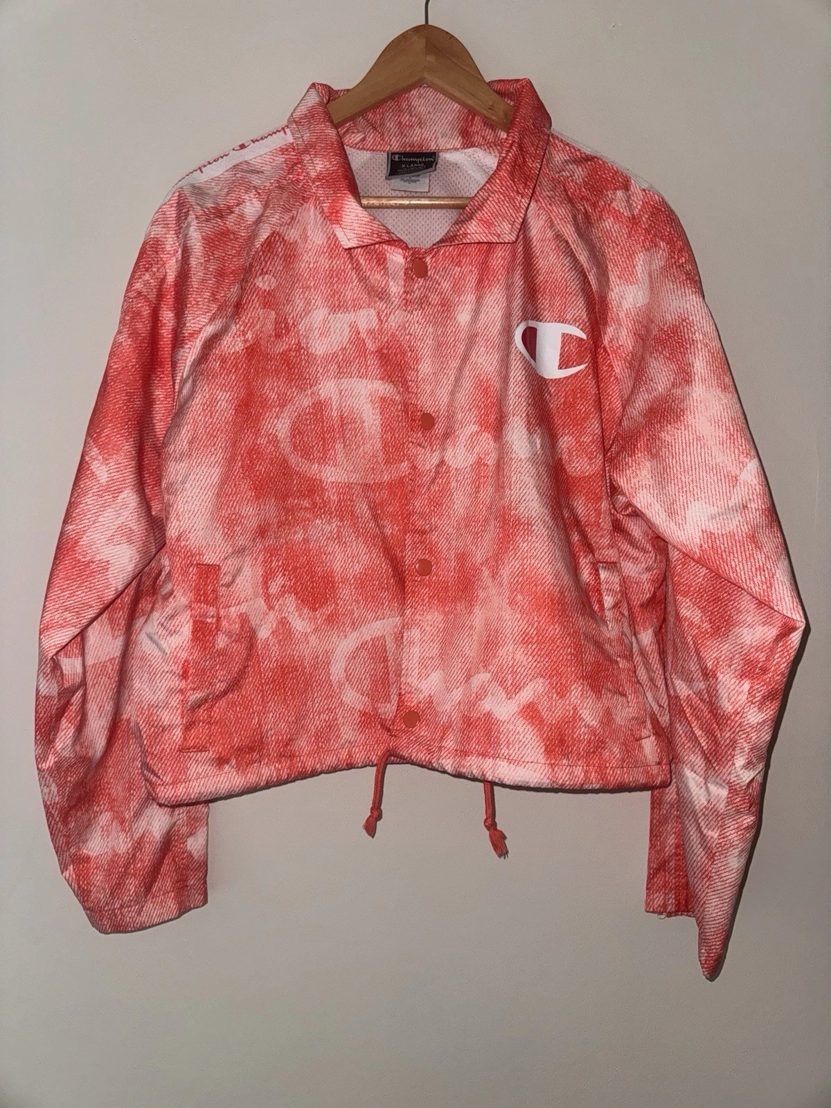 Giacca a vento Champion donna XL Coach manica con zip