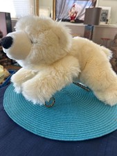 Aurora World Polar Bear Plush 14  Laying down Flopsie