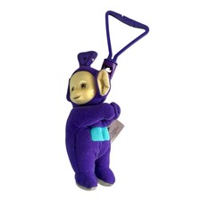2000 Vintage Teletubbies "Tinky Winky" Purple Clip Keychain Backpack Plush Toy