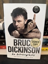 BRUCE DICKINSON What Does This Button Do SIGNED AUTOGRAPH Book Hardcover
