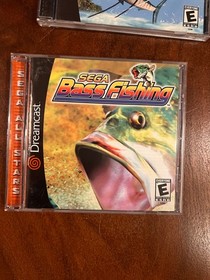 Sega Dreamcast Fishing Rod Controller with Sega Bass Fishing and Marine Fishing