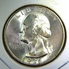 1936 S** Washington Quarter ** Beautiful Color ** Superb Gem BU ** Album Toned