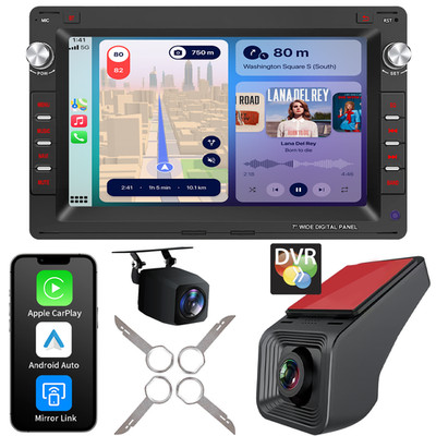 DVR+CarPlay Android13 Autoradio+1080P CAM Für VW Polo 9N Golf 4 Passat B5 T5 GPS