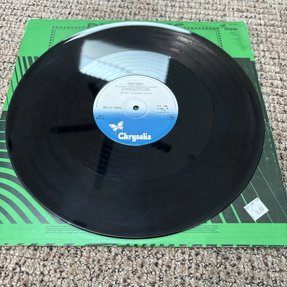 Billy Idol - Mony Mony = Dinero, Dinero / Dancing with Myself LP VG+++ - Image 3 of 4