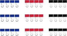 36 Pcs Mini Binder Clips, 5/8 inch 15mm , Colored Binder Clips, Paper Clamps Min