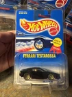 Hot Wheels Ferrari Testarossa 1991 Vintage Black Gold Medal Speed Nice card🔥