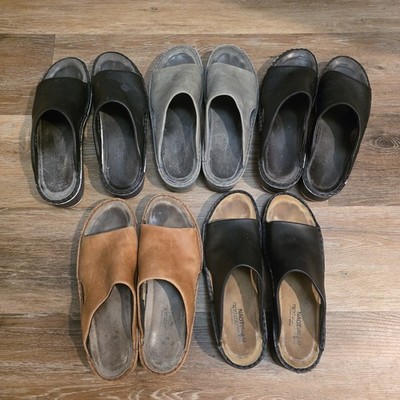 5 Pair Naot Womens Shoes Rome Sandals Slides EU 42 US 10.5 Leather WELL LOVED