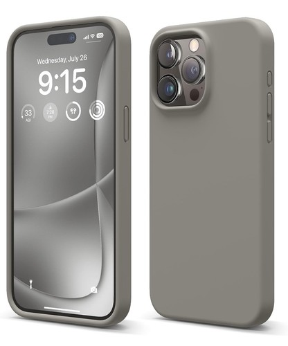 Elago Liquid Silicone Case For iPhone 15 Pro Max STONE Shock Proof - Picture 1 of 6