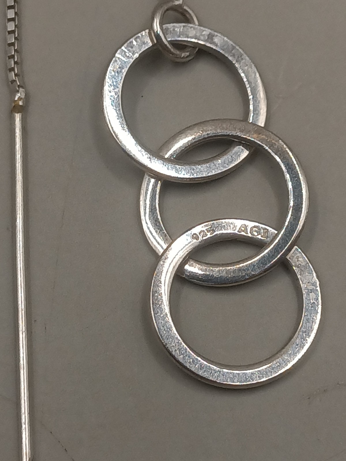 AGI 925 sterling Silver Threader Interlocking Cir… - image 4