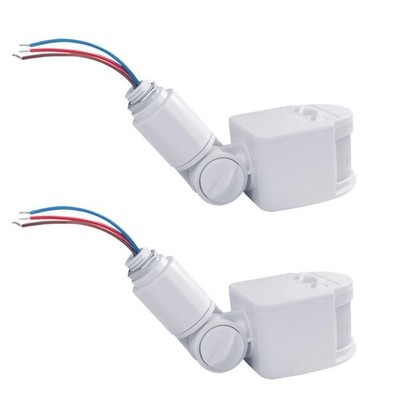 2pcs PIR Motion Sensor Switch Wall Light Switch For Detection Distance: 5m-11m