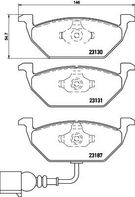 Brembo | Bremsscheiben Max Line + Beläge Vorne + Hinten für VW Golf 4 Polo 9Nx