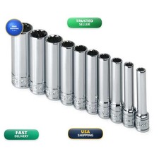 Sk Tools Usa 14 Drive 10 Piece 12 Point Deep Sae Chrome Socket Set 4950 Sk Tools Usa 14 Drive 10 Piece 12 Point Deep Sae Chrome Socket Set 4950