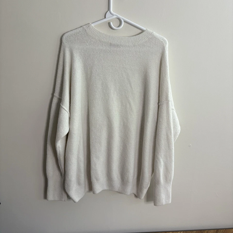 Suéter Vince Camuto Vacaciones Marfil Cuentas Saludos Manga Larga Pullover Grande G4 Foto 4 de 4