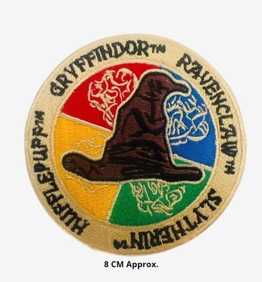 Harry Potter Sortierhut & Name der 4 Häuser Patch bestickt Bügelbild/Aufnähen N-875