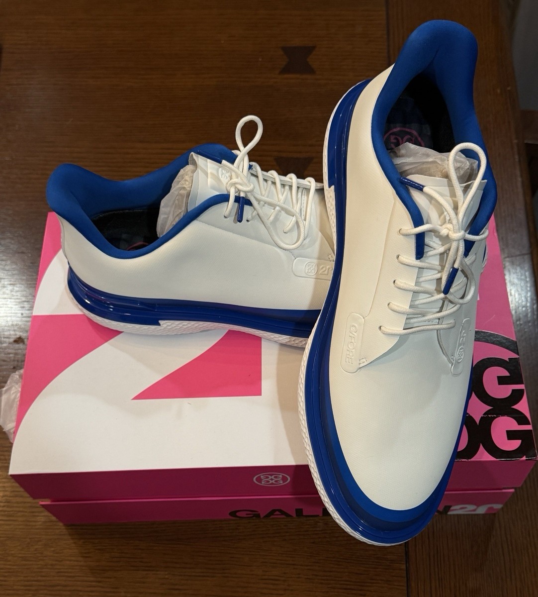 G/Fore G Fore Gallivan2r Tuxedo Stripe Golf Shoes New NIB 