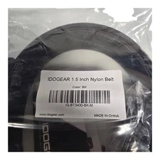 IDOGEAR MED. Tactical Belt 1.5" Sturdy Black Nylon Gun Belt CCW Rigid Concealed