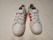 Adidas Grand court girls sneakers/shoes size 3/white/ Red stripes