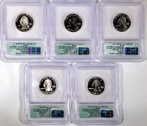 (5-Piece Set)2001-S 25C Signature State Quarters Set ICG PR #01432o10,000 K14573 - Picture 2 of 2