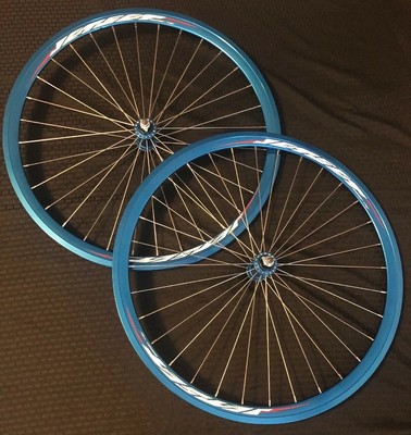 blue bike rims