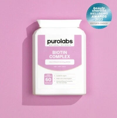 PUROLABS BIOTIN COMPLEX 10,000 ucg 60 CAPSULES - FAST/TRACKED DELIVERY