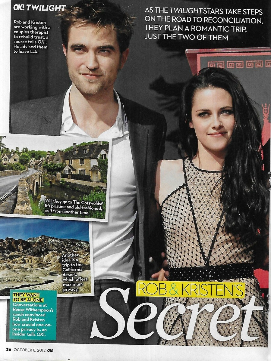 Ok Magazine Kim and Khloe Kardashian Robert Pattinson Kristen Stewart 2012