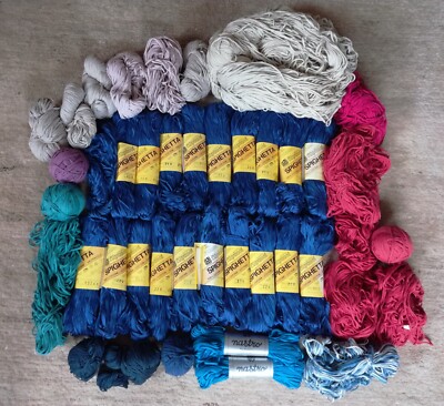 2390 g Bändchengarn, Baumwolle, u.a. von Filpucci und Nastro, viele Farben