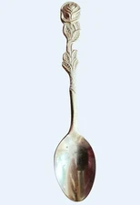 Gold Toned Stainless Steel Rose Souvenir Miniature Spoon 4-3/8" Long Japan Hio C