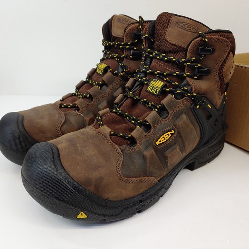 Keen Work Boot Dover 6" Men's Size 8.5EE Brown/Black Hiker Waterproof Safety Toe - 第 4/10 張圖片