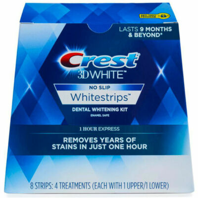 Crest 3D 1 Hour Express Whitestrips -8 strips - (4 treatments) - Exp 4/27