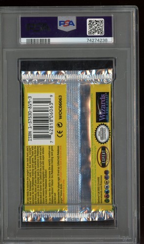 1999 WOTC Pokemon 1st Edition Scyther Art Sealed Foil Booster Pack PSA 9 MINT - Picture 2 of 2