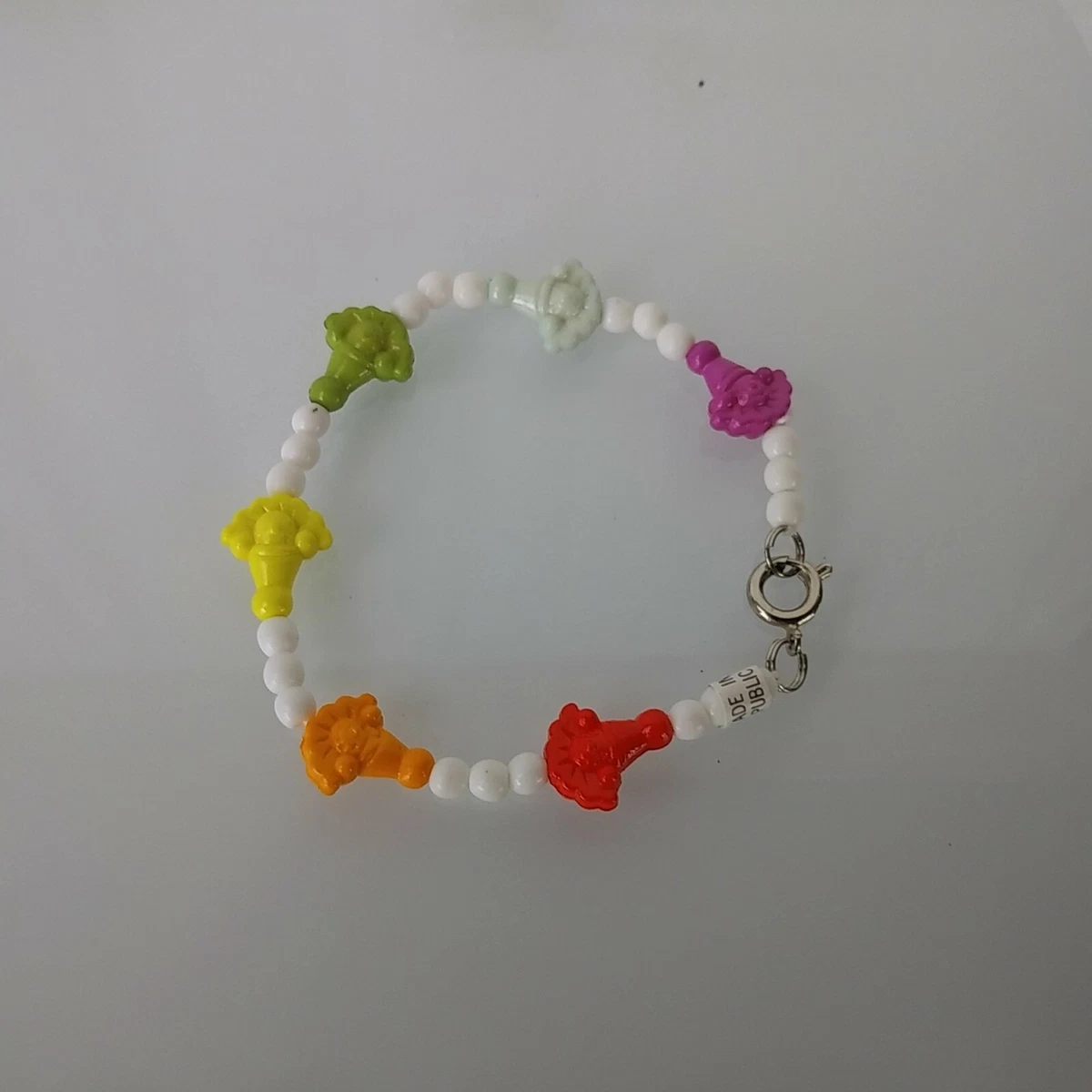 Vintage 80s Childrens Kids Cheap Costume Jewelry Bracelets Plastic Colorful