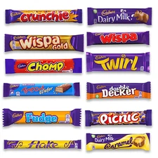 Cadbury Chocolate and Candy Assortment Box Gift Selection Pack 12 Full-Size Bars