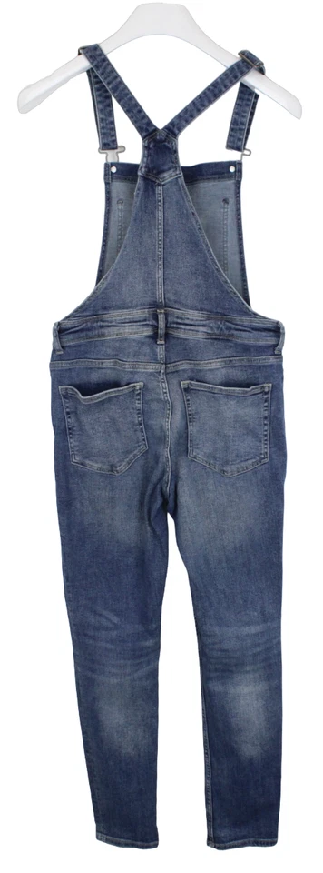 Mono de mezclilla H&M para mujer EU 36 bigotes descoloridos pierna delgada azul Foto 2 de 4