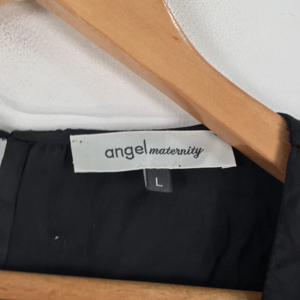 Angel Maternity Mujer Camiseta sin Mangas Talla L Negra Cuello Redondo Sólida 034083 Foto 3 de 4