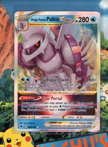 Với Pokemon TCG - Palkia VSTAR, bạn sẽ được chứng kiến một con Pokemon đặc biệt với sức mạnh tuyệt vời. Hãy đến và tham gia trận đấu thú vị với những mảnh ghép đẹp mắt, năng lượng tươi trẻ và tình bạn tuyệt vời giữa các loài Pokemon.