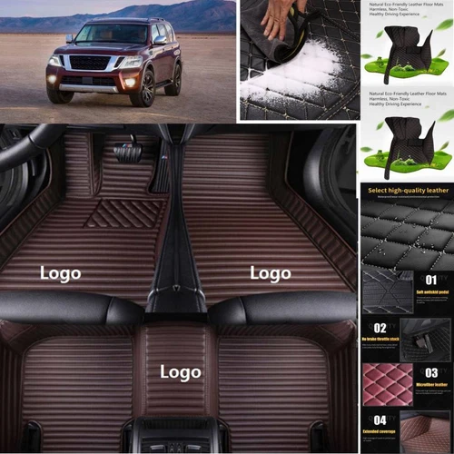 For Acura RL/RLX Car Floor Mats Luxury Custom PU Waterproof Auto Carpets Liners - Picture 12 of 30