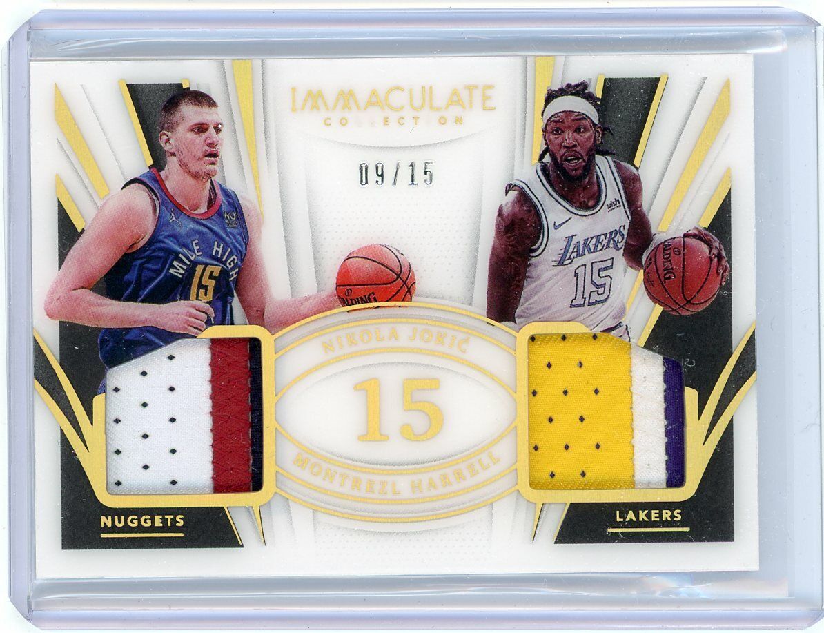 2020-21 Panini Immaculate Dual Patch #DPJ-NM Nikola Jokic 2020-21 Panini Immaculate Dual Patch #DPJ-NM Nikola Jokic