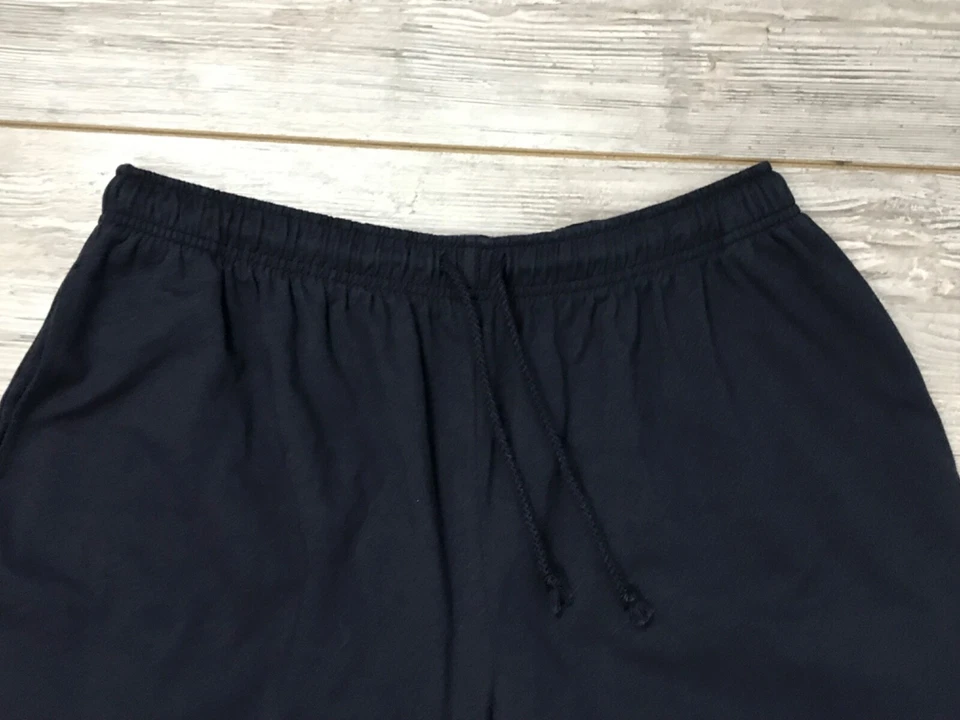 Pantalones cortos Karen Scott azul marino XL mezcla de algodón suave con cordón bolsillos laterales Foto 2 de 4