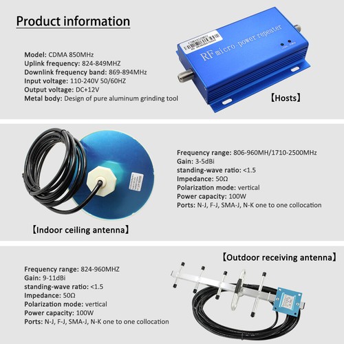 Cell Phone Signal Booster Amplifier Repeater 850/1900MHZ Band 5 or band 2 - Picture 23 of 31