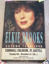 Elkie Brookes Signed Concert Poster 30cmx20 cm