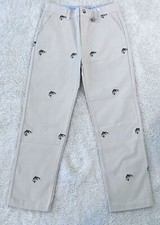 Little English Kids Khaki Pants Size 8 Fish Print
