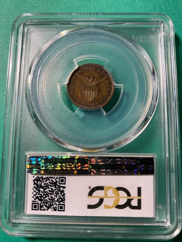 US PHILIPPINES HALF CENTAVO 1904 PROOF PCGS PR 63 BN - Picture 2 of 4