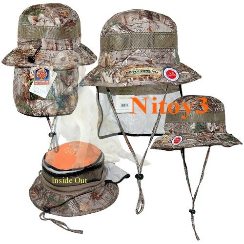 Insect Repellent Boonie Hat/Cap w/Flap 